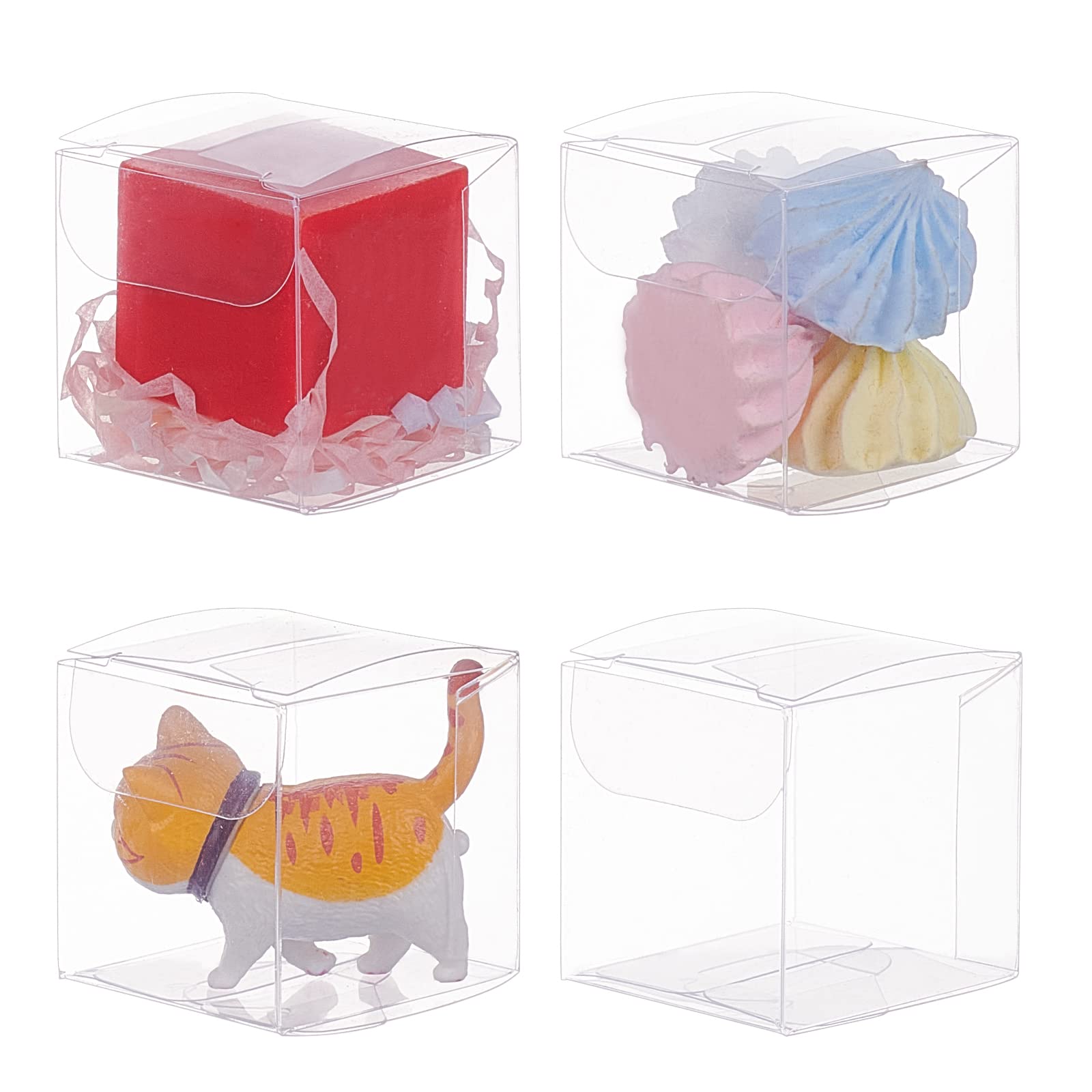 Amazon.com: BENECREAT 60 Pack 1.5x1.5x1.5 Inches Clear Plastic